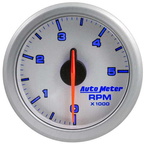 AutoMeter® - AirDrive 2-1/16" Silver Dial Face Electric Air-Core 0-5000 RPM Tachometer Gauge