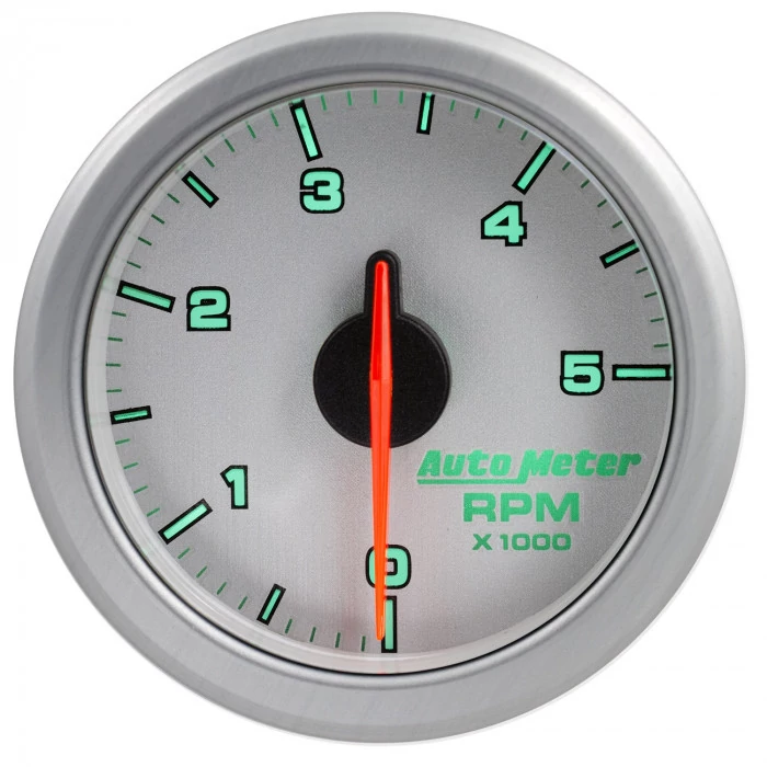 AutoMeter® - AirDrive 2-1/16" Silver Dial Face Electric Air-Core 0-5000 RPM Tachometer Gauge