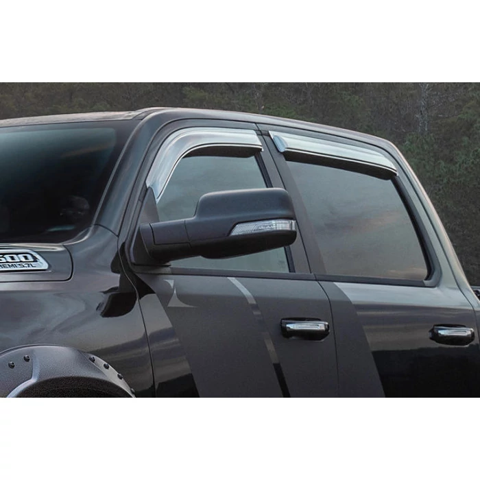 AVS® - Tape-On Standard Ventvisor Chrome Front and Rear Window Deflectors