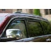 AVS® - Tape-On Low Profile Ventvisor Smoke Front and Rear Window Deflectors with Chrome Trim