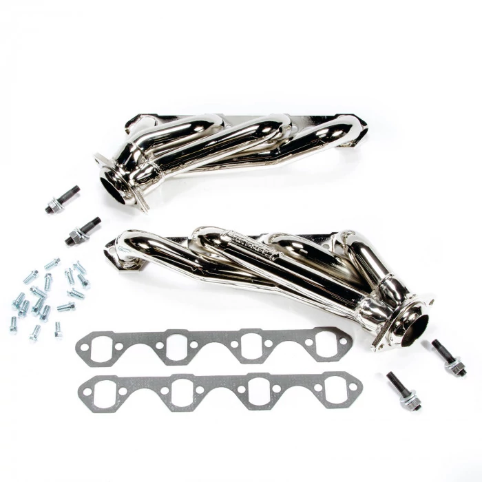 BBK Performance® - Tuned Length Steel Chrome Short Tube Unequal Length Exhaust Headers