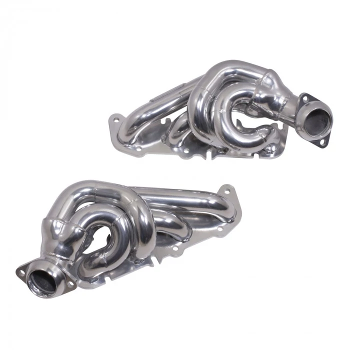 BBK Performance® - Steel Silver Ceramic Coated Short Tube Exhaust Headers