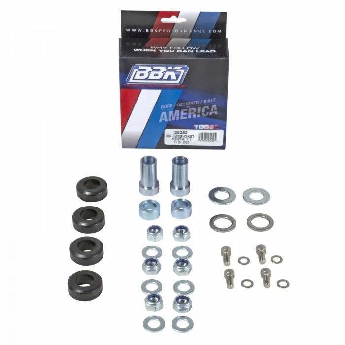 BBK Performance® - Front Caster Camber Plate Hardware Kit for 2525