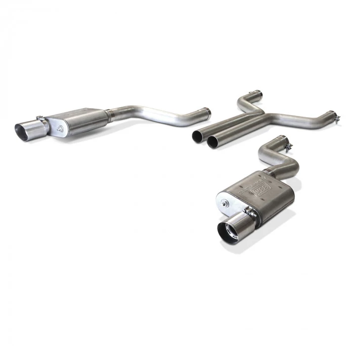BBK Performance® - Aluminized Steel Cat-Back Exhaust System with Split Rear Exit