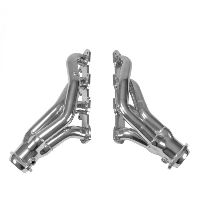 BBK Performance® - Tuned Length Polished Silver Ceramic Coated Short Tube Exhaust Headers