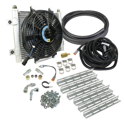 BD Diesel® - Xtruded Auxiliary Transmission Oil Cooler Kit
