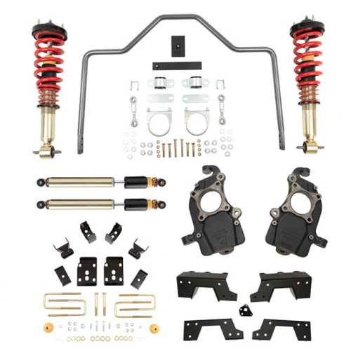 Belltech® - 1 in.-5 in. Front/6 in. Rear Performance Lowering Suspension Handling Kit Plus