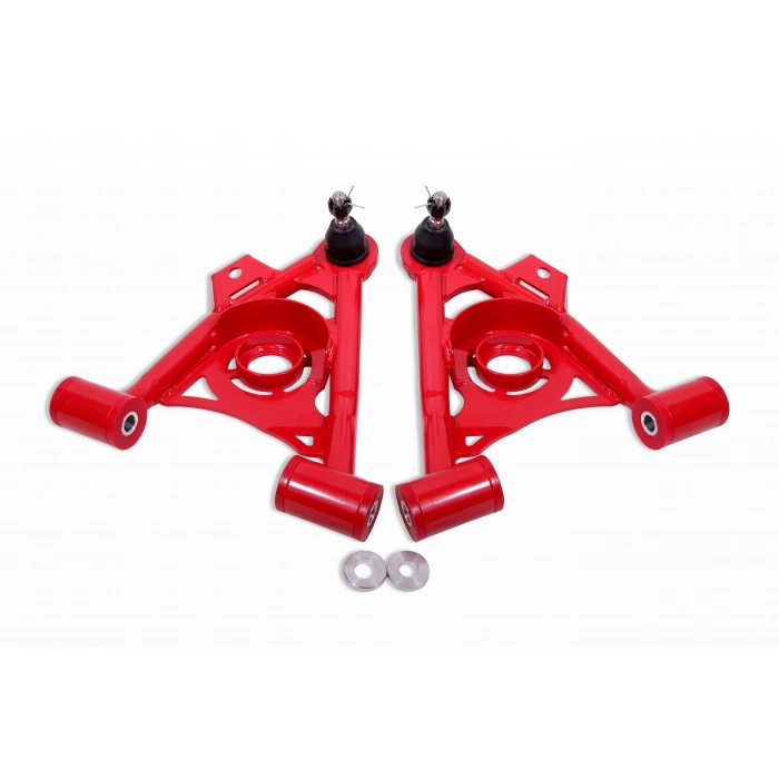 BMR Suspension® - Front Lower Non-Adjustable Spring Pocket Polyurethane A-Arms with Tall Ball Joint