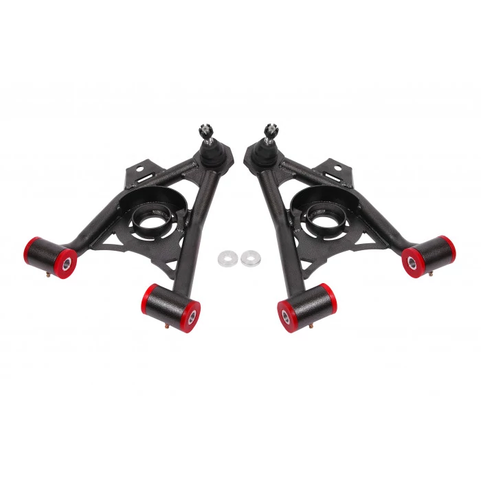 BMR Suspension® - Front Lower Non-Adjustable Spring Pocket Polyurethane A-Arms with Standard Ball Joint