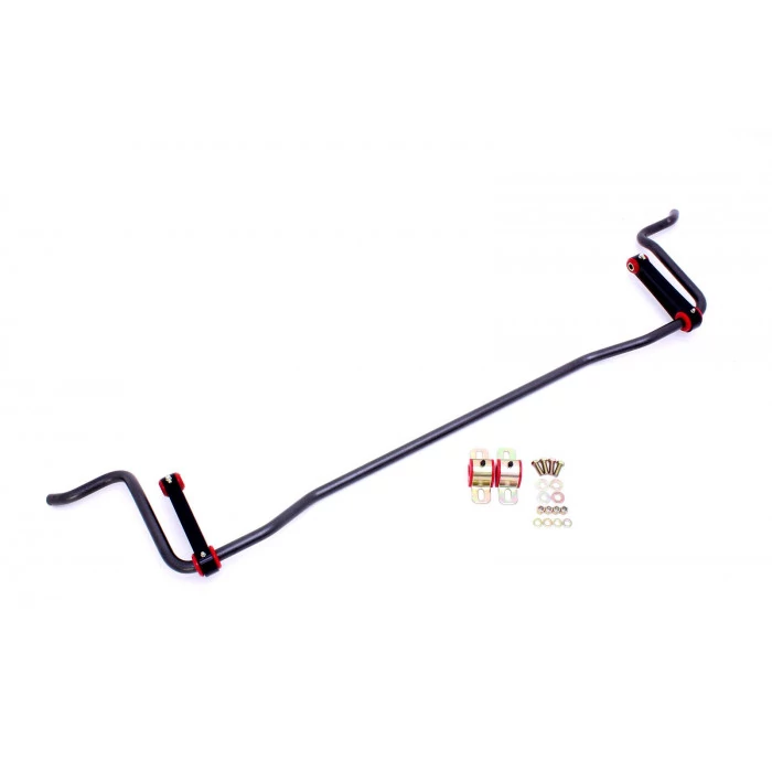 BMR Suspension® - Rear Solid 22mm Black Hammertone Sway Bar Kit with Bushings and Billet Links