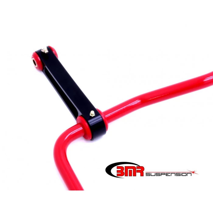 BMR Suspension® - Rear Solid 22mm Red Sway Bar Kit with Bushings and Billet Links
