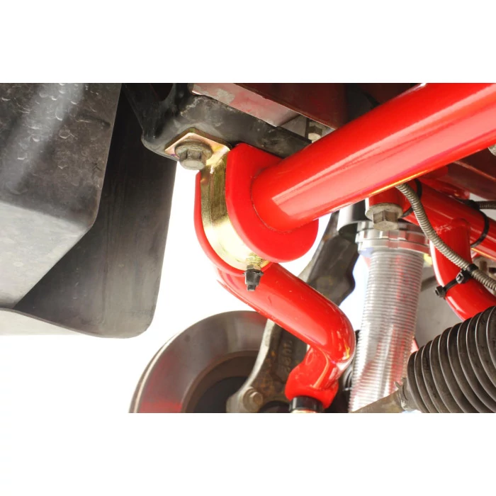 BMR Suspension® - Front (SB001) and Rear (SB003) Red Sway Bar Kit with Bushings