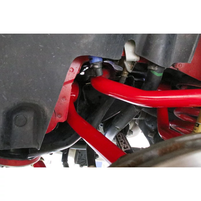 BMR Suspension® - Rear Upper Single Adjustable Rod Ends Red Trailing Arms