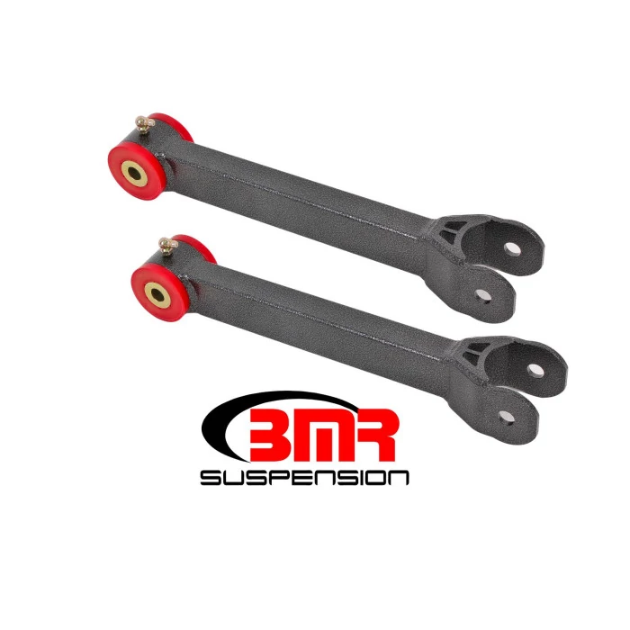 BMR Suspension® - Rear Upper Non-Adjustable Boxed Polyurethane Bushings Black Hammertone Trailing Arms