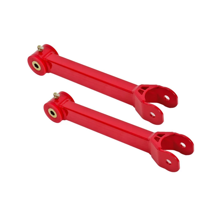 BMR Suspension® - Rear Upper Non-Adjustable Boxed Polyurethane Bushings Red Trailing Arms