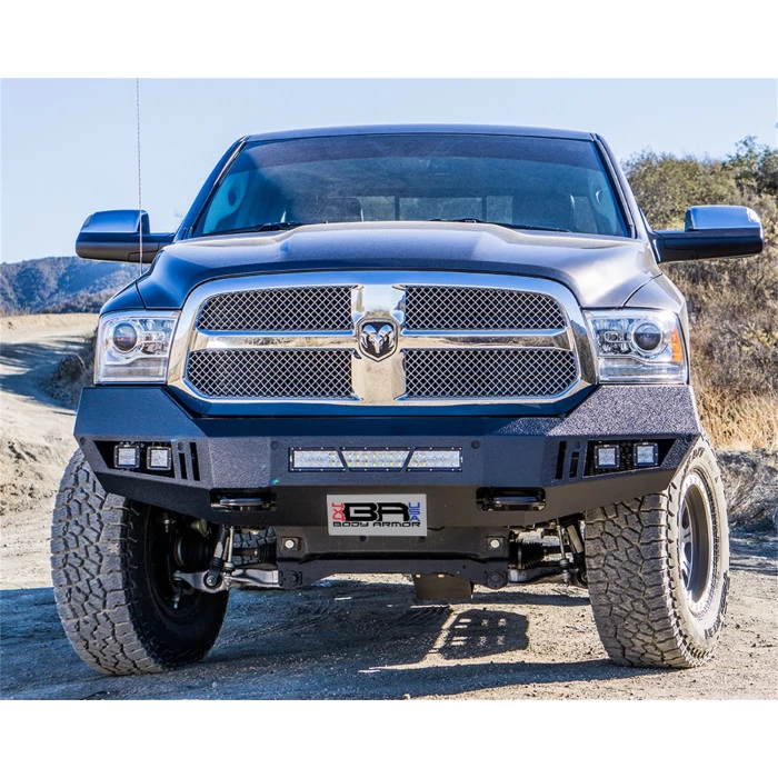 Body Armor - ECO-Series Full Width Black Front Bumper