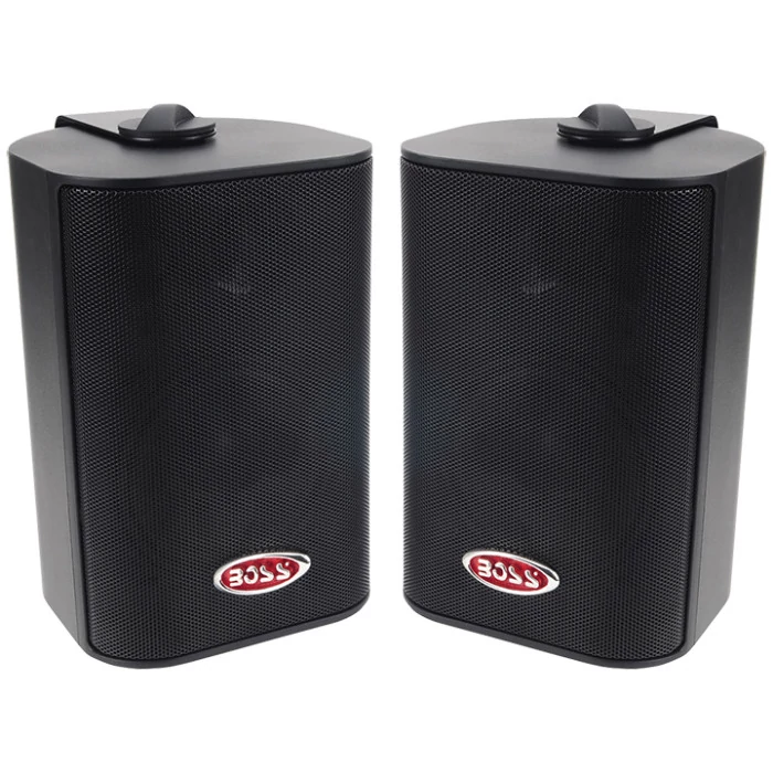 Boss Audio® - Marine Black 3-Way Box Speakers with 4" Woofer