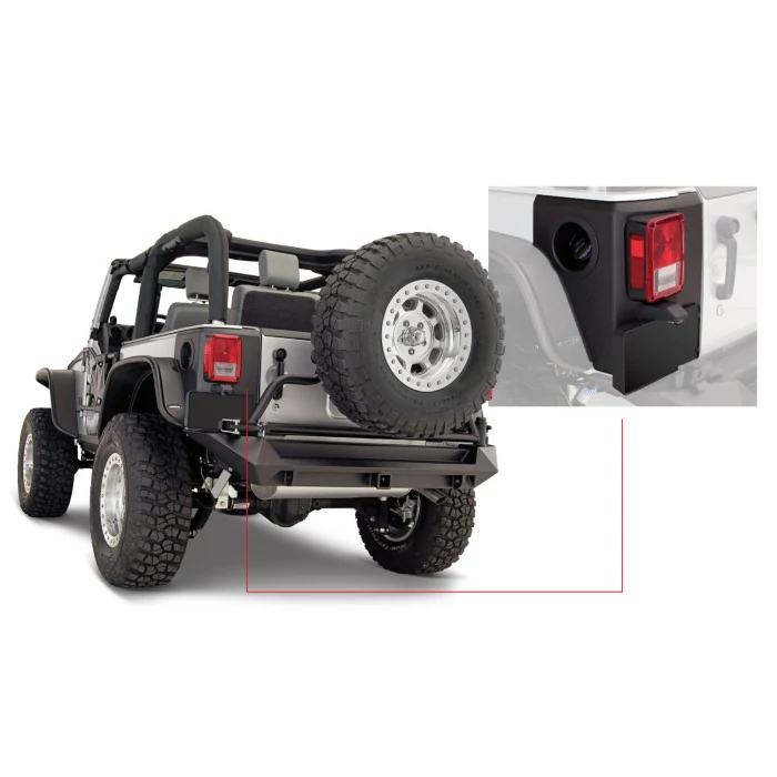 Bushwacker® - Trail Armor OE Matte Black Rear Corner Guard Set Jeep