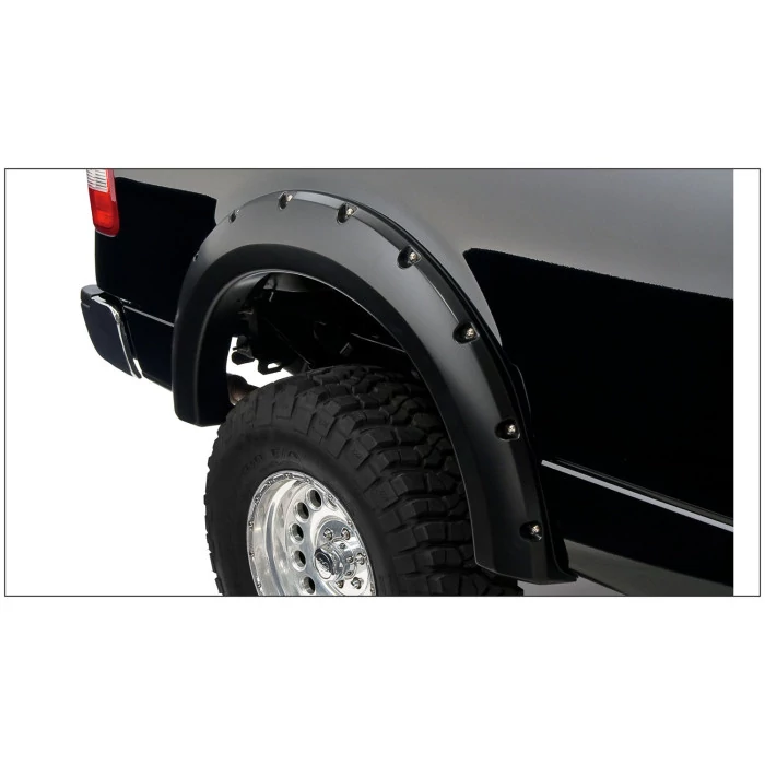 Bushwacker® - Pocket Style Black Smooth Rear Fender Flares