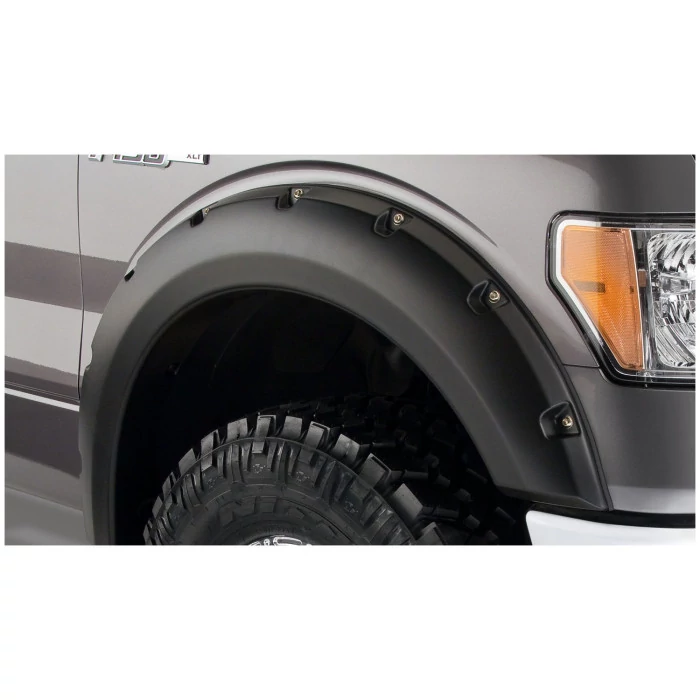 Bushwacker® - Pocket Style Black Smooth Front Fender Flares