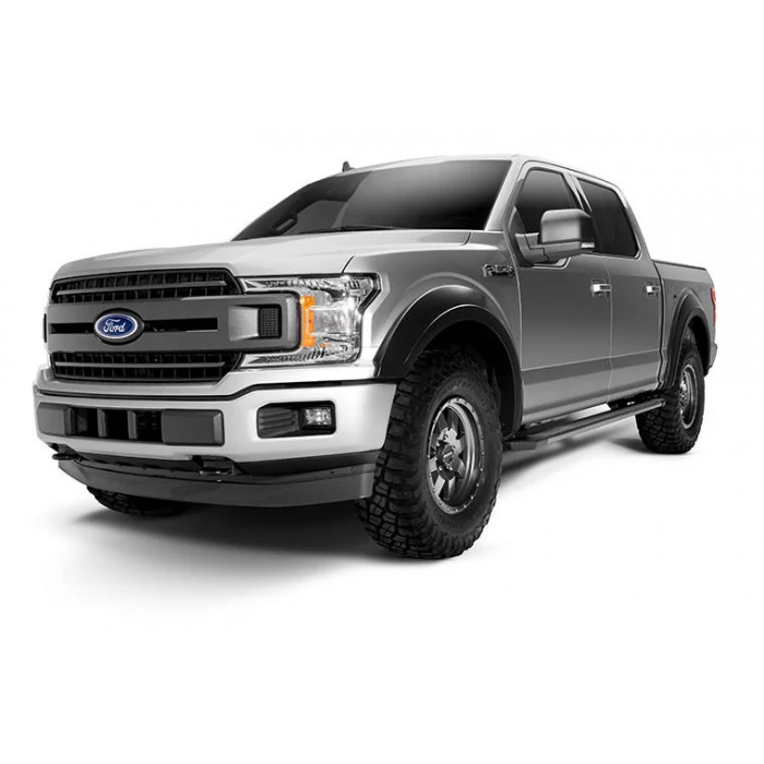 Bushwacker® - Extend-A-Fender Smooth Black Front and Rear Flares