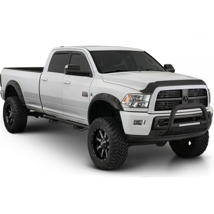 Bushwacker® - Max Coverage Pocket Style Smooth Black Front and Rear Rear Fender Flares