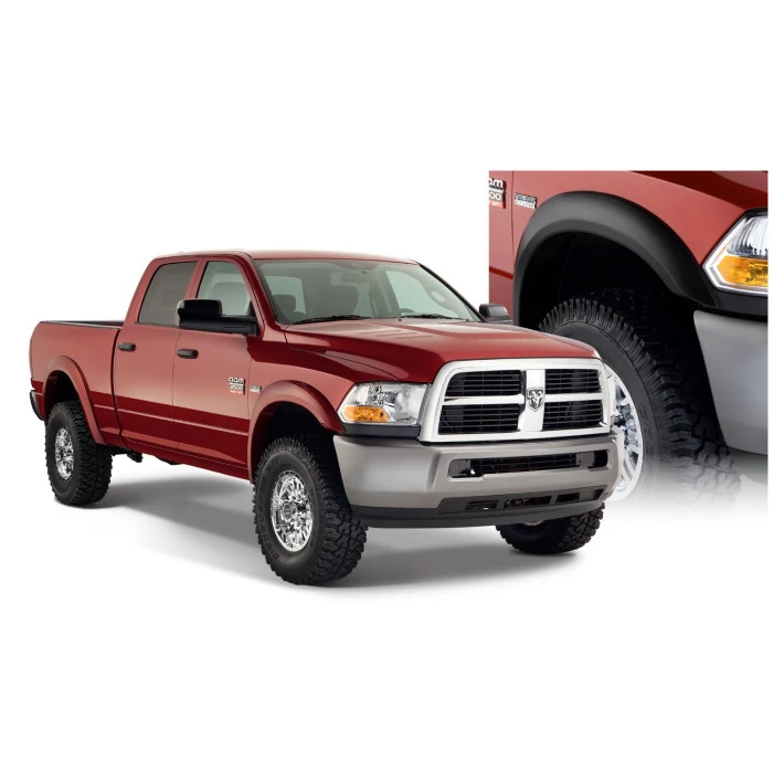 Bushwacker® - Extend-A-Fender Smooth Black Front and Rear Flares