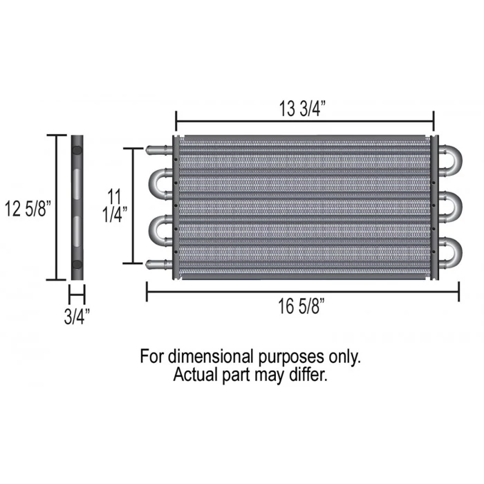 Derale® - 10 Pass 17" Series 7000 Copper/Aluminum Transmission Cooler Kit