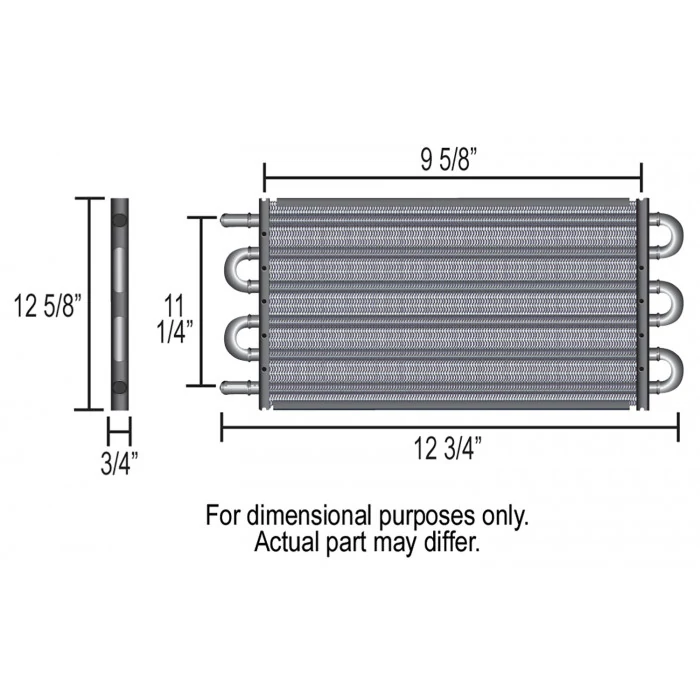 Derale® - 10 Pass 13" Series 7000 Copper/Aluminum Transmission Cooler Kit
