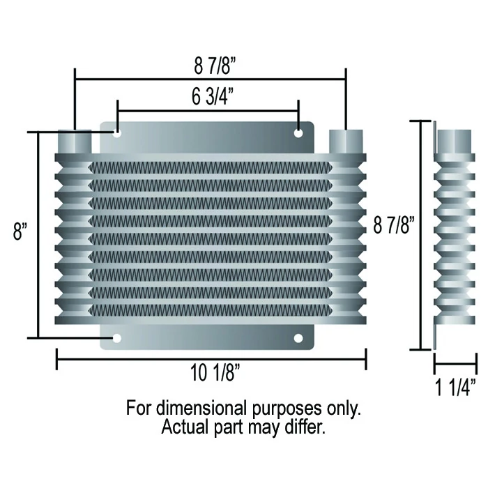 Derale® - 13 Row Atomic-Cool Plate and Fin Replacement Oil Cooler