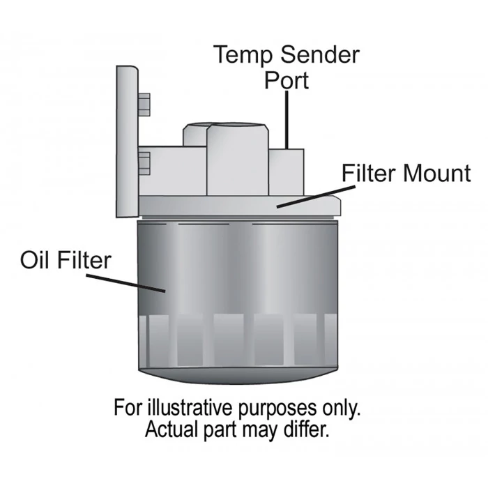 Derale® - Single Ports Up 1/2" NPT Filter Mount with 13/16"-16 Filter Thread