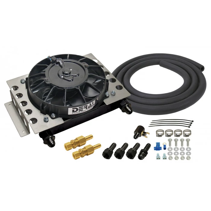 Derale® - Universal 15 Row Atomic Cool Plate and Fin Remote Transmission Cooler Kit