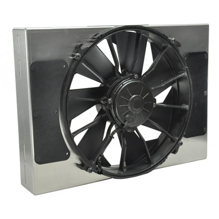 Derale® - High Output Single 12" Electric RAD Fan/Aluminum Shroud Kit