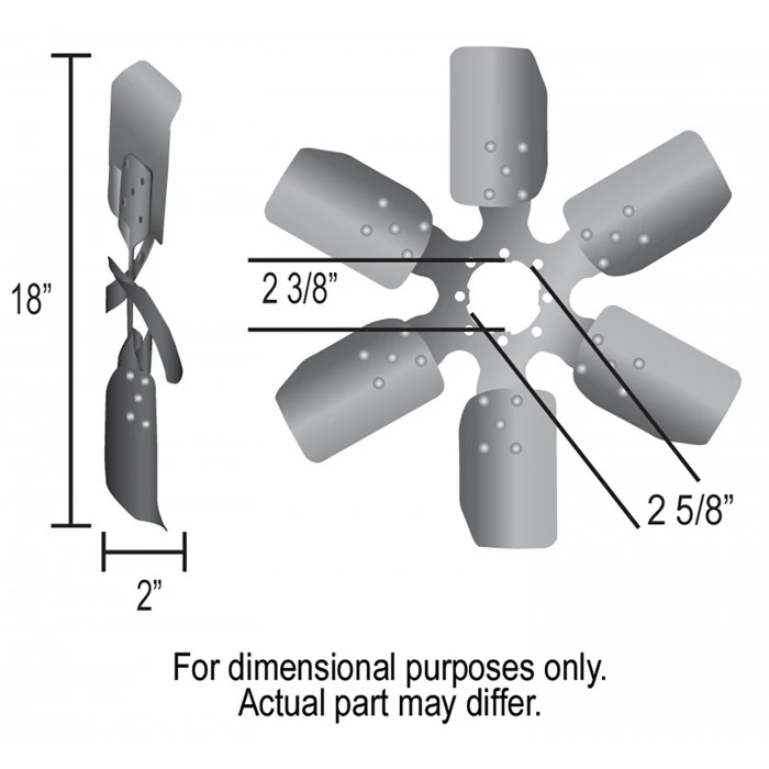 Derale® - 18" Reverse Rotation Fan Clutch Fan