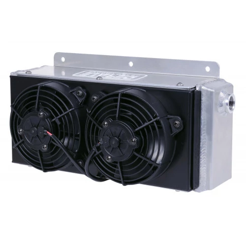 Derale® - 11 Row Hi-Flow Racing Remote Fluid Cooler with Dual Fans