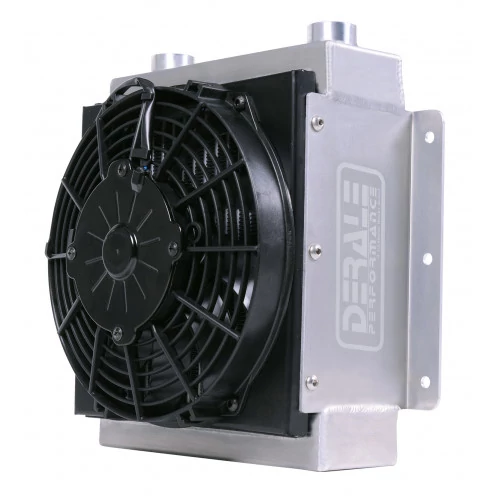 Derale® - 18 Row Hi-Flow Racing Remote Fluid Cooler with Low Profile Fan