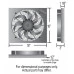 Derale® - High Output Single 17" Electric RAD Fan/Aluminum Shroud Kit with Built-in PWM Controller
