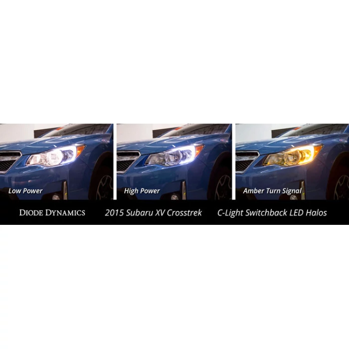 Diode Dynamics® - C-Light Switchback White/Amber LED Halo Kit
