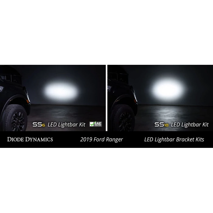 Diode Dynamics® - Stage Series Front Bumper Mounts for 6" LED Light Bar