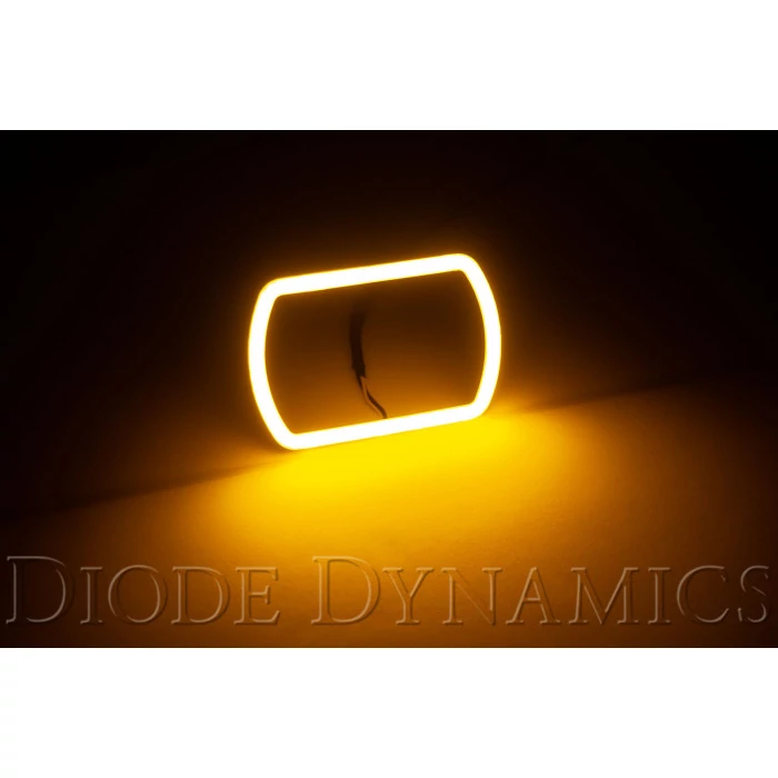 Diode Dynamics® - Switchback Rounded Rectangle White/Amber LED Halo Kit