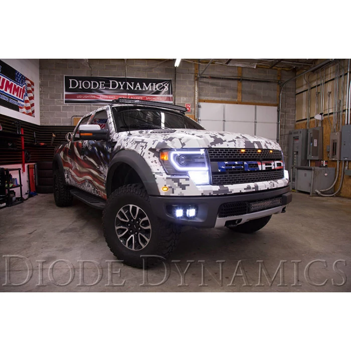 Diode Dynamics® - C-Shaped Switchback White/Amber LED Halo Kit