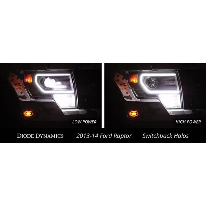 Diode Dynamics® - C-Shaped Switchback White/Amber LED Halo Kit