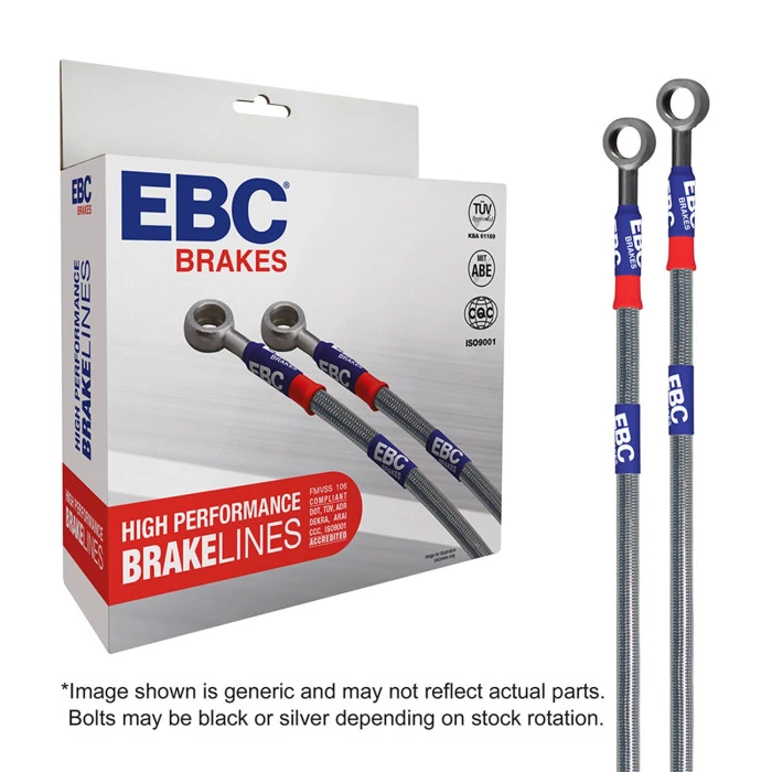 EBC Brakes® - 256mm Diameter Stainless Braided Brake Lines