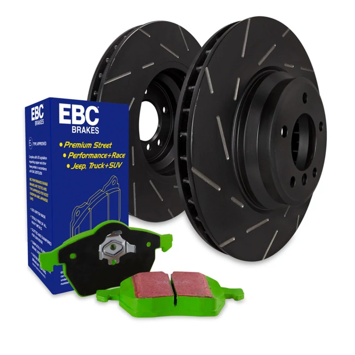 EBC Brakes® - Rear 375mm Diameter S2 Kits Greenstuff 6000 and USR Rotors