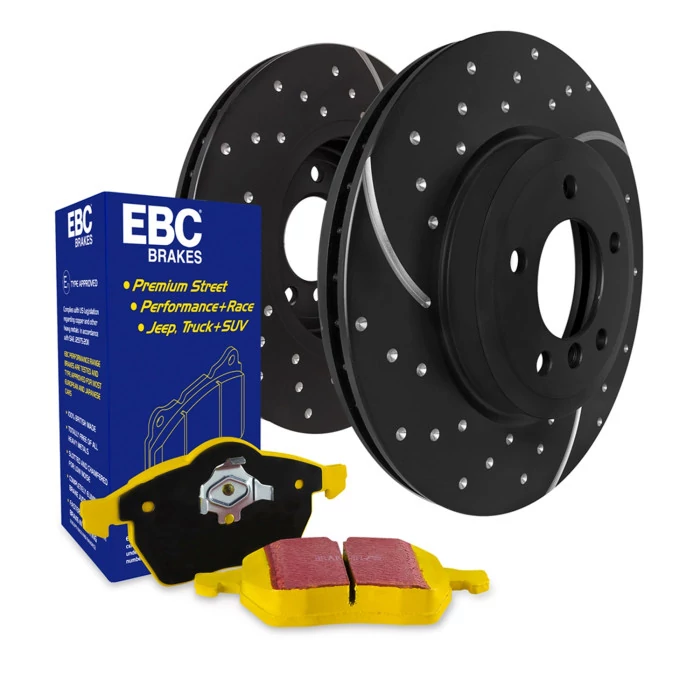 EBC Brakes® - Front 322mm Diameter S5 Kits Yellowstuff And GD Rotors