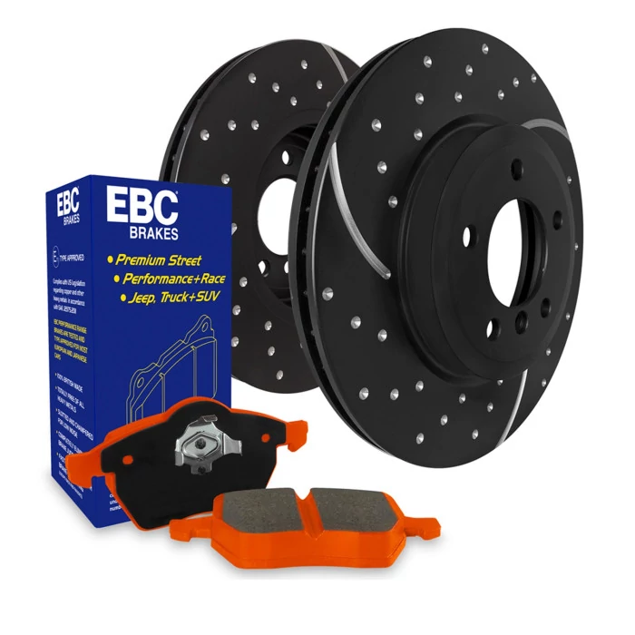 EBC Brakes® - Front 344mm Diameter S8 Kits Orangestuff and GD Rotors