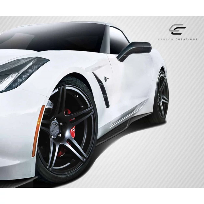 Carbon Creations® - DriTech Thunderbolt Style Side Splitters Chevrolet Corvette