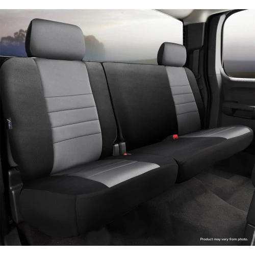 Fia® - Neo Custom Fit Truck Seat Covers, for Seats with Built In Center Seat Belts, Adjustable Headrests