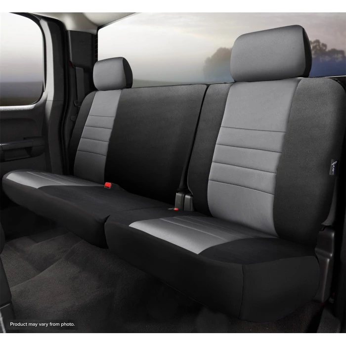 Fia® - Neo Custom Fit Truck Seat Covers, for Seats with Built In Center Seat Belts, Adjustable Headrests