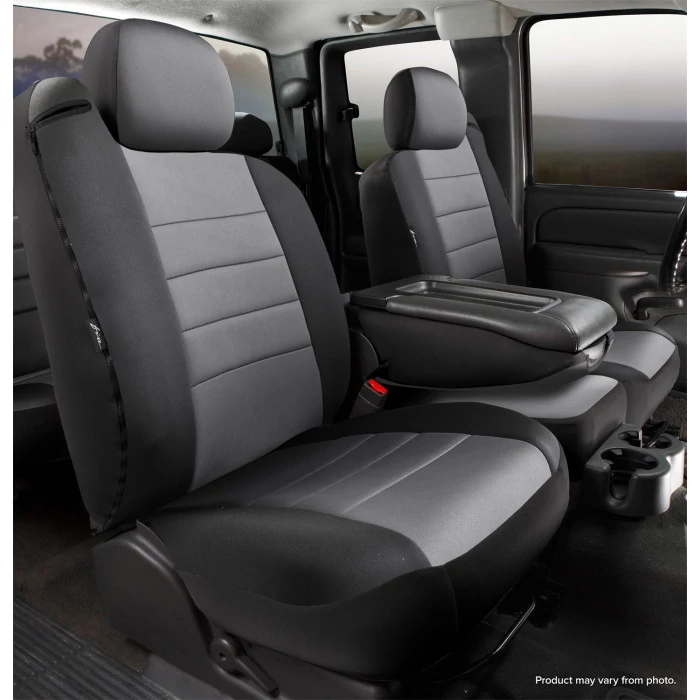 Fia® - Neo Custom Fit Truck Seat Covers, for Seats with Built In Seat Belts, Removable Headrests, Center Armrest/Storage